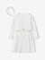 Ensemble robe patineuse boléro serre-tête blanc+vert sauge - vertbaudet enfant 