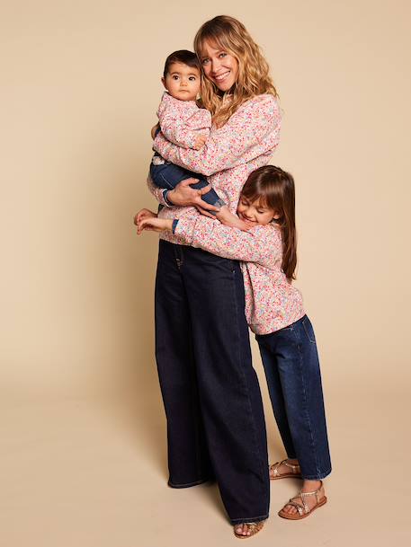 Sweater voor meisjes met bloemenprint meerkleurig - vertbaudet enfant 