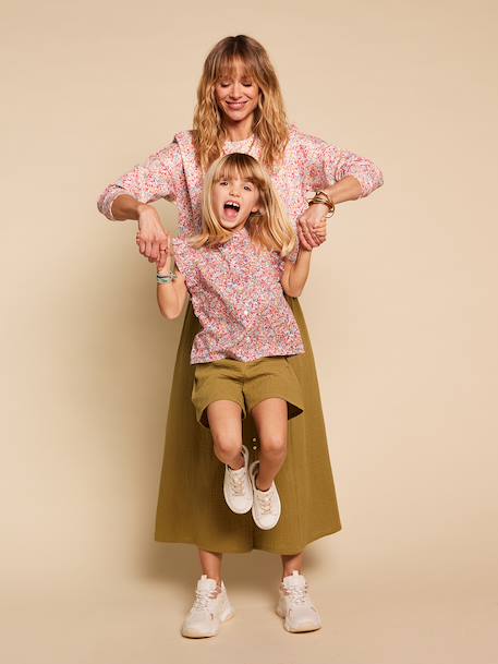 Fille-Short-Short gaze de coton fille Capsule mère-fille