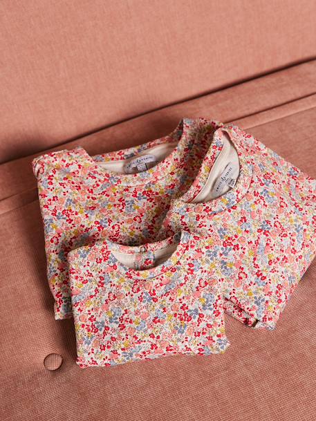 Bloemige bedrukte baby sweater meerkleurig - vertbaudet enfant 