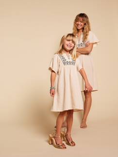 -Robe brodée fille Capsule mère-fille