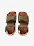 Sandalen met klittenbandsluiting van leer voor kinderen, VERTBAUDET-collectie. kaki+marineblauw - vertbaudet enfant 