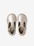 Salomés schoenen voor babymeisjes, leer, met gesp iriserend beige+wit - vertbaudet enfant 