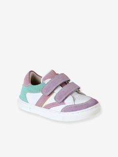 -Baskets bébé cuir à scratchs
