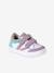 Baskets bébé cuir à scratchs lot blanc+lot violet - vertbaudet enfant 