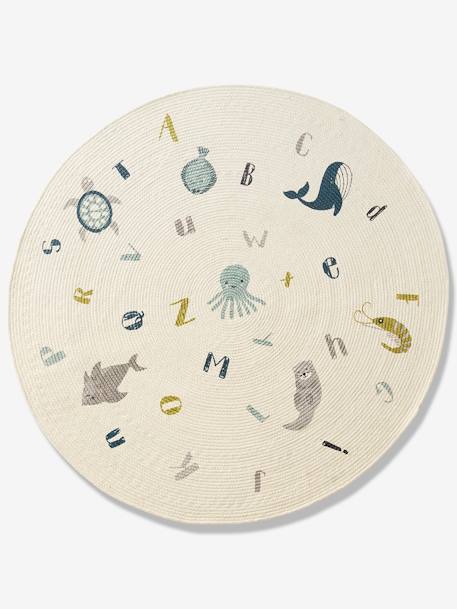 Tapis rond Abécédaire Marin ivoire - vertbaudet enfant 