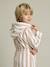 Peignoir enfant rayé Ours personnalisable, avec coton recyclé rayé beige - vertbaudet enfant 