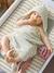 Cape de bain personnalisable et gant de toilette BIO vert sauge - vertbaudet enfant 