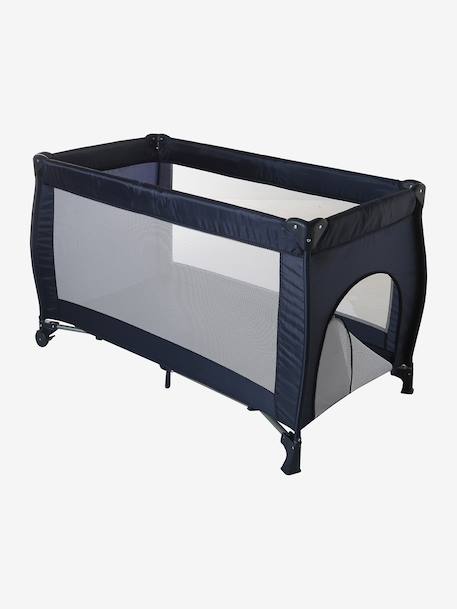 Lit pliant bébé 2 hauteurs de couchage anthracite+marine - vertbaudet enfant 