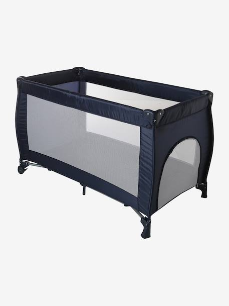 Lit pliant bébé 2 hauteurs de couchage anthracite+marine - vertbaudet enfant 