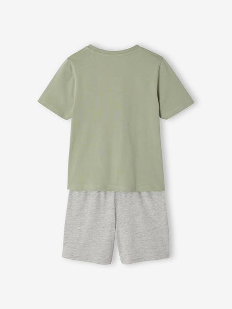 Set van 2 pyjamashorts voertuigen saliegroen - vertbaudet enfant 