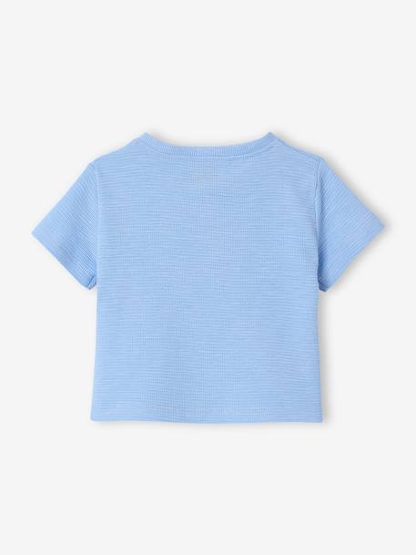 T-shirt bébé coton bio bleu - vertbaudet enfant 