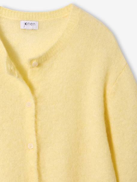 Gilet boutonné jaune pâle - vertbaudet enfant 