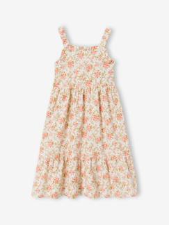 -Robe mi longue imprimée fleurs