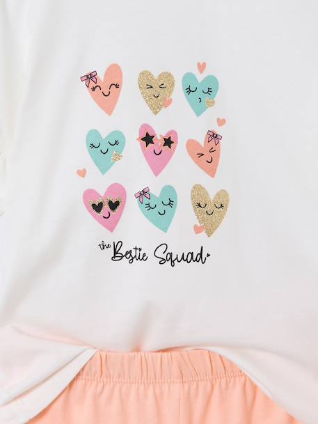 Set van 2 pyjamashorty's met hartjes ecru - vertbaudet enfant 