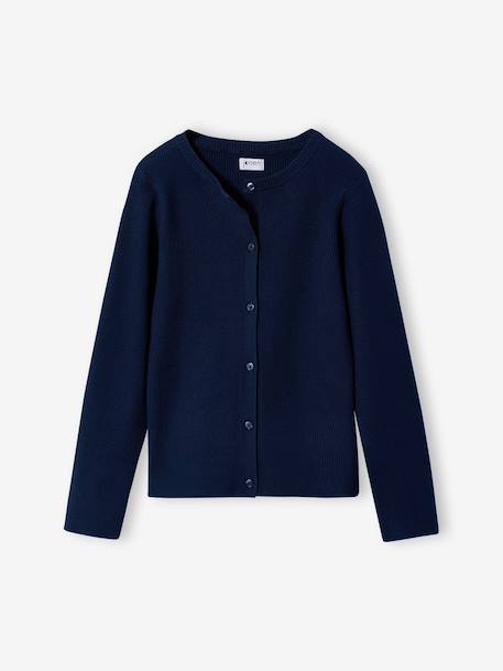 Gilet fille marine+vert sauge - vertbaudet enfant 