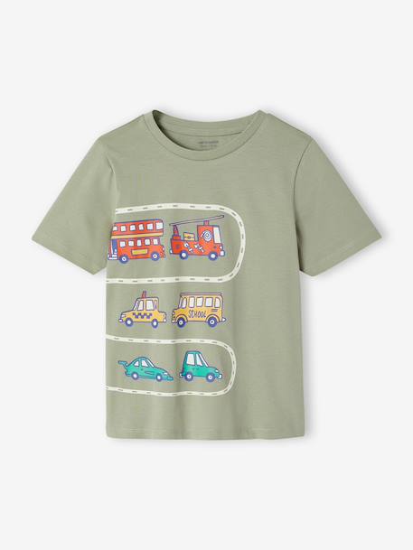 Lot 2 pyjashorts véhicules vert sauge - vertbaudet enfant 