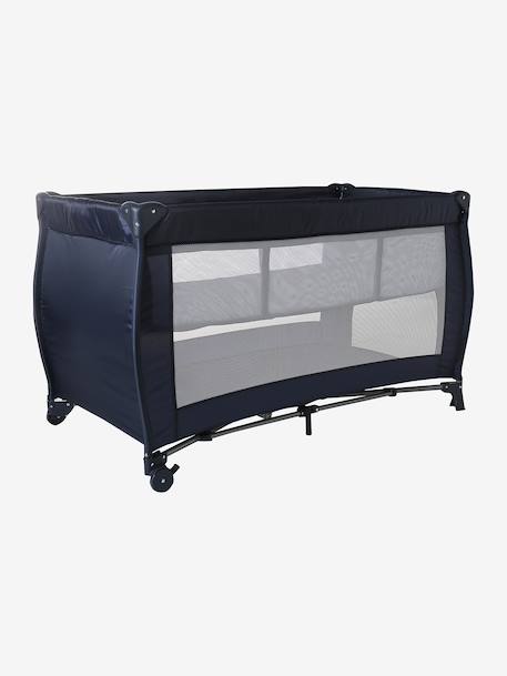 Lit pliant bébé 2 hauteurs de couchage anthracite+marine - vertbaudet enfant 