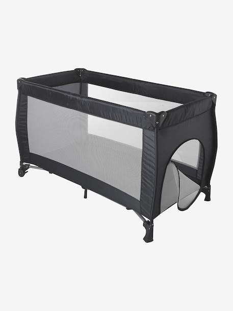Lit pliant bébé 2 hauteurs de couchage anthracite+marine - vertbaudet enfant 