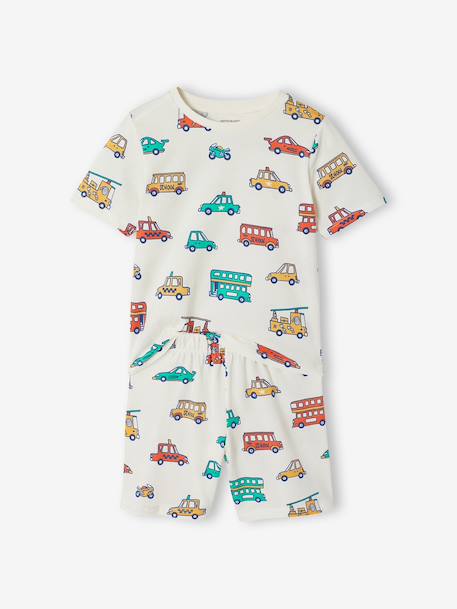Lot 2 pyjashorts véhicules vert sauge - vertbaudet enfant 