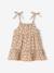 Jurk baby meisjes bretels biologisch katoen beige+roze, gestreept - vertbaudet enfant 