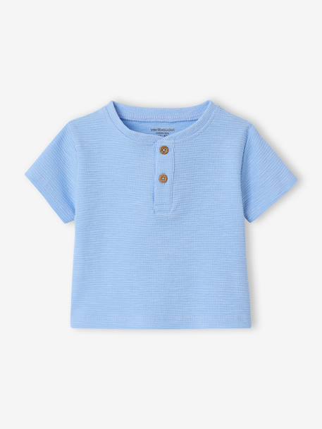T-shirt bébé coton bio bleu - vertbaudet enfant 