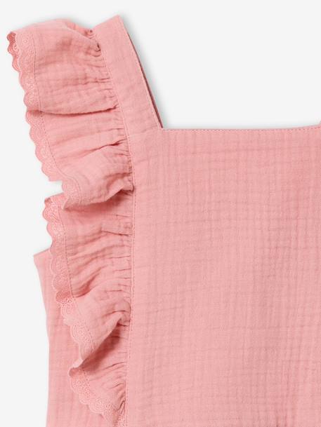 Ensemble fille cérémonie blouse jupe à volant blush+vert sauge - vertbaudet enfant 