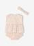 3-delige set met short, shirt en haarband ecru - vertbaudet enfant 