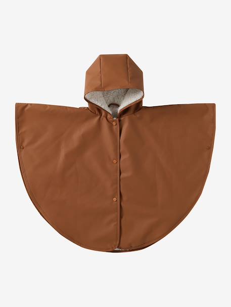 Babyponcho voor autostoeltje karamel+saliegroen - vertbaudet enfant 