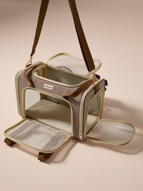 Sac à dos transport animal rayé beige - vertbaudet enfant 