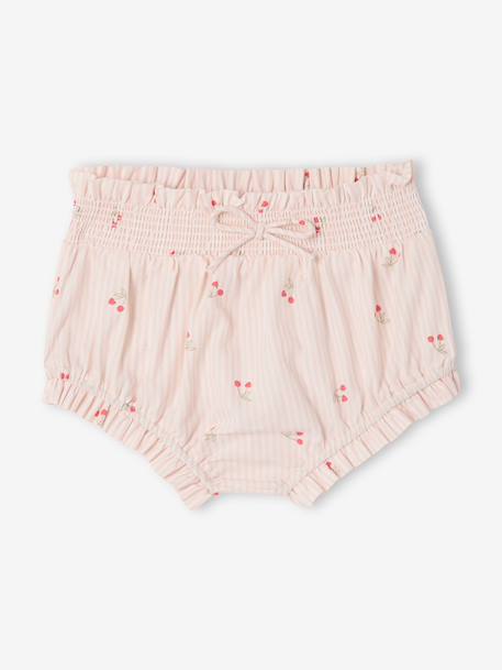 3-delige set met short, shirt en haarband ecru - vertbaudet enfant 