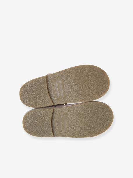 Leren meisjes sandalen kleutercollectie beige, bedrukt+goud+roze (poederkleur) - vertbaudet enfant 