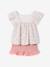 Ensemble short haut gaze de coton blush+vert sauge - vertbaudet enfant 