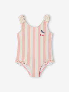 VERTBAUDET Ensemble Bain Bébé Fille Anti-UV T-Shirt + Culotte + Bob Rose 24 Mois (86cm)
