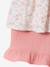 Set short hemdje van katoengaas rouge+saliegroen - vertbaudet enfant 