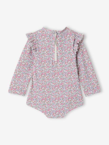 Badpak met lange mouwen en UV-bescherming ecru - vertbaudet enfant 