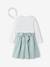 Ensemble robe patineuse boléro serre-tête blanc+vert sauge - vertbaudet enfant 