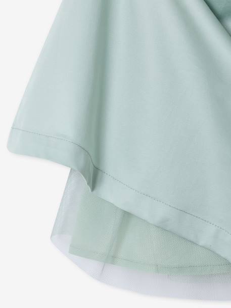 Ensemble robe patineuse boléro serre-tête blanc+vert sauge - vertbaudet enfant 