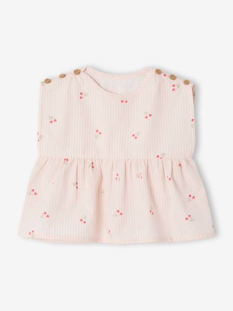 3-delige set met short, shirt en haarband ecru - vertbaudet enfant 