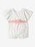 Combinaison short bébé fille fleuri blanc imprimé - vertbaudet enfant 