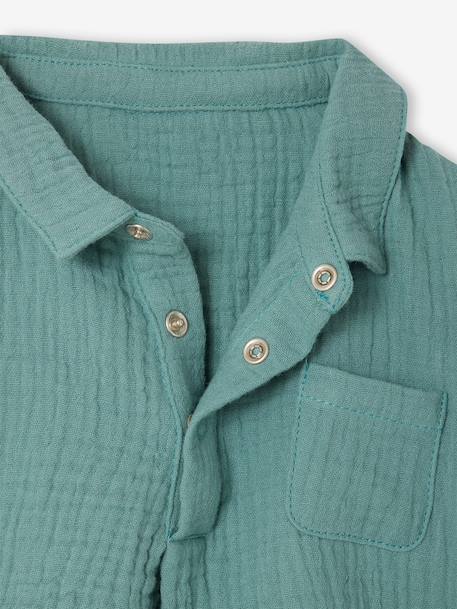 Chemise manches courtes vert émeraude - vertbaudet enfant 