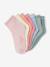 Lot de 7 paires de mi-chaussettes fille BASICS bois de rose - vertbaudet enfant 