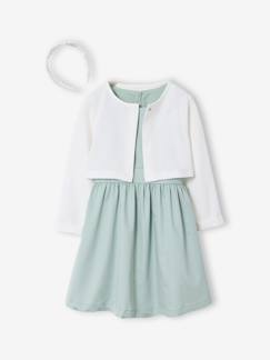 -Ensemble robe patineuse boléro serre-tête