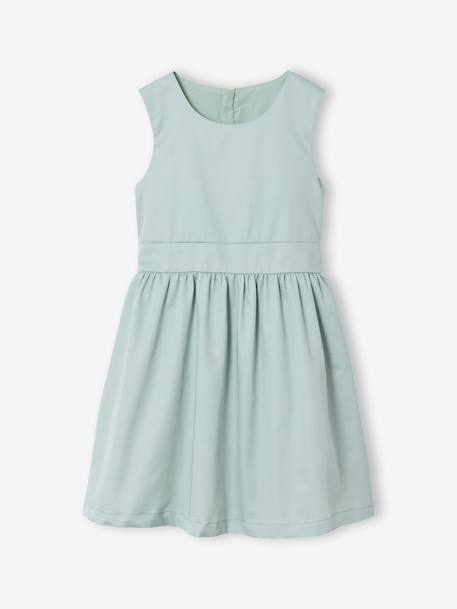 Set met skaterjurk bolero en haarband saliegroen+wit - vertbaudet enfant 