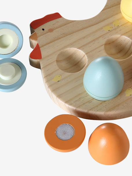 Kip met zijn eieren met vormen van FSCÂ®-hout hout - vertbaudet enfant 
