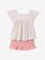 Ensemble short haut gaze de coton blush+vert sauge - vertbaudet enfant 