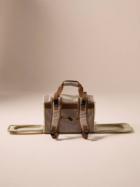 Sac à dos transport animal rayé beige - vertbaudet enfant 