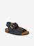 Leren sandalen voor jongens met gespen bleu - vertbaudet enfant 