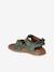 Sandales garçon textile scratchs kaki - vertbaudet enfant 