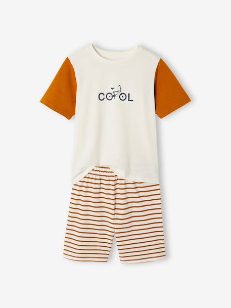 Set van 3 pyjama's met fietsen, lange en korte mouwen karamel - vertbaudet enfant 
